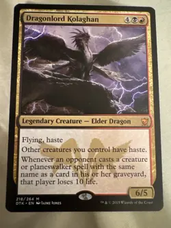 Dragonlord Kolaghan - Dragons of Tarkir (218/264) Mythic Rare - LP - MTG - Image 2