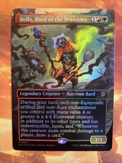 MTG Foil Borderless Bello, Bard of the Brambles Commander: Bloomburrow Mythic NM - Image 1