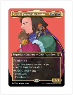 1x Cayth, Famed Mechanist, Borderless Art, Modern Horizons 3, Magic MTG NM - Image 1