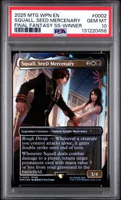 2025 MTG WPN FINAL FANTASY STANDARD SHOWDOWN-WINNER SQUALL SEED MERCENARY PSA 10 - Image 1