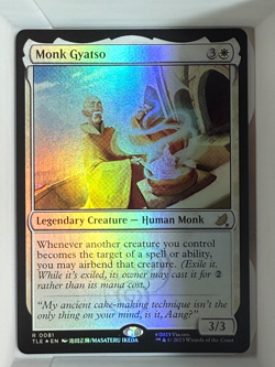 MTG: Avatar: The Last Airbender Eternal-Legal, Monk Gyatso - Foil NM NEW - Image 1