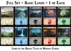 MTG - 10 Basic Lands - Lord of the Rings - Full Set - 1 of Each Basic Land - Image 1