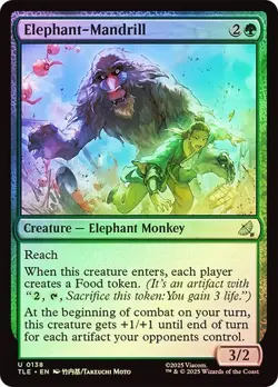NM Foil Elephant-Mandrill, MTG, Avatar: The Last Airbender, Magic, 138 - Image 1
