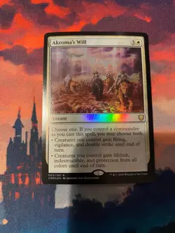 MTG Commander Legends Akromas Will Foil - Image 1