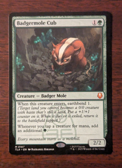 MTG - Avatar: The Last Airbender - Badgermole Cub - Mythic Non-Foil - Image 1