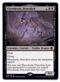 Ebondeath Dracolich NM* Adventures In Forgotten Realms 100/281 -UnltdCards - Image 1