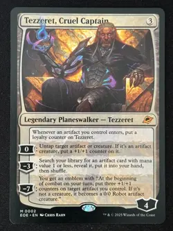 1x MTG Tezzeret, Cruel Captain - Edge of Eternities (EOE) #2 - Magic - Image 1