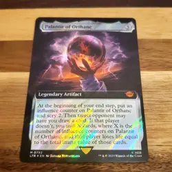 1x Palantir of Orthanc, Surge Extended Art, LOTR, Magic MTG NM Bit Off Center - Image 1