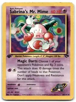 2000 Gym - Challenge Pokemon Sabrina’s Mr. Mime Basic/Uncommon #59 - Image 1