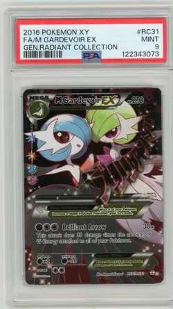 2016 Pokemon XY Generations M Gardevoir EX Radiant Collection #RC31 PSA 9 Mint - Image 1
