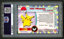 Pikachu 2000 Pokemon T.V. Topps Chrome Spectra #25 PSA 8 NM-MT - Image 2