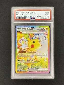 Pokemon Pikachu EX Surging Sparks Special Illustration #238 PSA 9 Mint English - Image 1