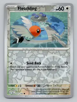 Reverse Holo Fletchling #121/142 Common SV07: Stellar Crown Pokemon - Image 1
