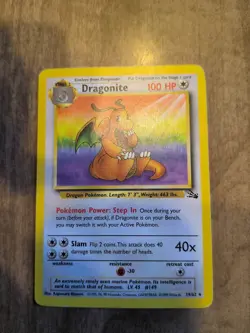 Pokemon TCG Dracolosse - FrenchDragonite 19/62 Fossil Set Vintage 2000 - Image 1