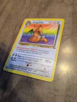 Pokemon TCG Dracolosse - FrenchDragonite 19/62 Fossil Set Vintage 2000 - Image 3