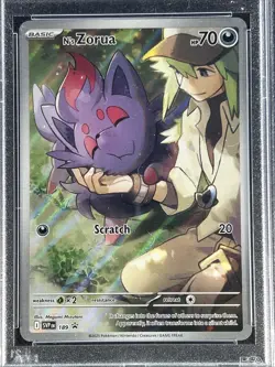 2025 Pokemon Journey Together ** N's Zorua ** #189 Black Star Promo 💎PSA 9💎 - Image 2