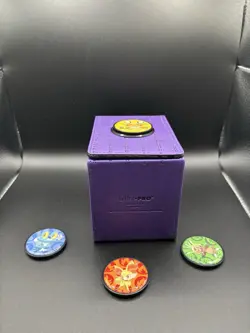 Ultra PRO Deck Box Alcove Purple Leather Flip Magnetic Pokemon - Image 4