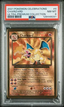 2021 POKEMON CELEBRATIONS ULTRA-PREMIUM COLLECTION #4 CHARIZARD PSA 8 - Image 1