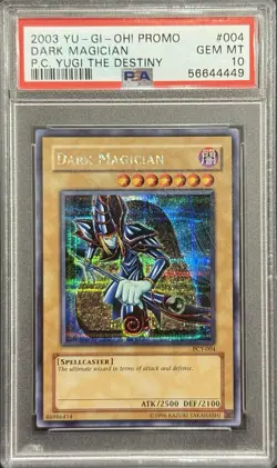 2003 PSA 10 YUGIOH PC YUGI THE DESTINY SECRET RARE DARK MAGICIAN 🔮 - Image 1