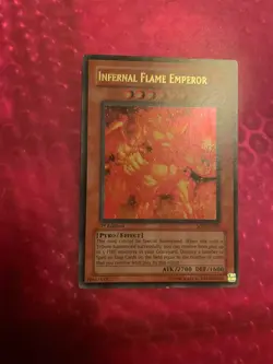 YUGIOH INFERNAL FLAME EMPEROR SD3-EN001 1ST ULTRA (LP) - Image 1
