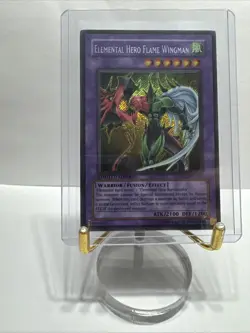 Yu-Gi-Oh! Elemental Hero Flame Wingman EHC1-EN004 Secret Rare Limited Edition - Image 1