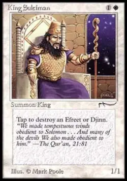 MTG English King Suleiman Light Play Normal Arabian Nights - Image 1