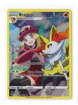 Pokemon Cards Braixen TG01/TG30 Trainer Gallery Silver Tempest - (NM) - Image 1