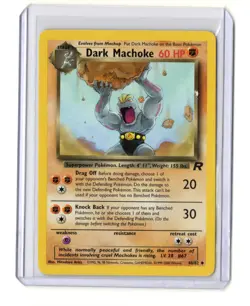 Dark Machoke 40/82 - Team Rocket Pokemon Card WOTC Vintage - LP - Image 1