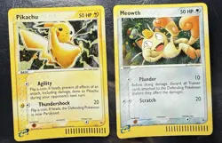 2003 RAW 2 Card lot PIKACHU 12 MEOWTH 13 HOLO Rare POKEMON Promos * SWIRL * - Image 1