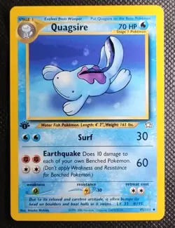 Quagsire 1st Edition Neo genesis 45/111 Pokemon Card Nintendo WOTC NM Near Mint - Image 1