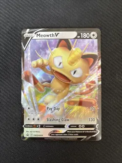 Meowth V SWSH004 SWSH: Sword & Shield Promo Cards Holo - Image 1