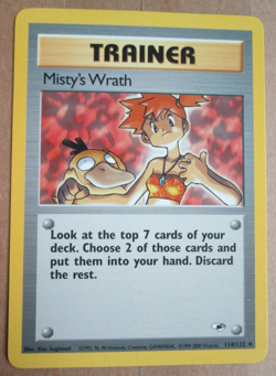 Misty's Wrath - 114/132 - Uncommon WOTC TCG-Gym Heroes Pokemon Card - Image 1