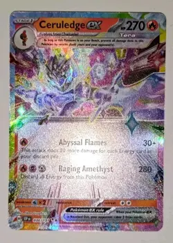 Pokemon TCG Ceruledge 036/191 Surging Sparks Double Rare Holo NM Card - Image 2