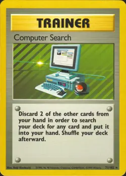 Computer Search 71/102 Rare Base Set Pokemon Card MINT/NM - Image 1
