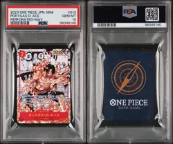 PSA 10 GEM Mint Ace OP02-013 MINI Manga Alt Art Japanese One Piece Card NOT Holo - Image 3