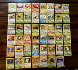 Vintage Pokemon Lot (42 Regular Cards, 1 Holo #5 Kangaskhan)1999 WOTC Jungle Set - Image 1
