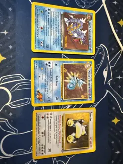 Vintage Pokemon Card 3 Card Lot LP/MP - Image 1