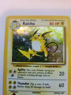 Raichu Base Set Holo Pokemon Card WOTC NM - Image 4