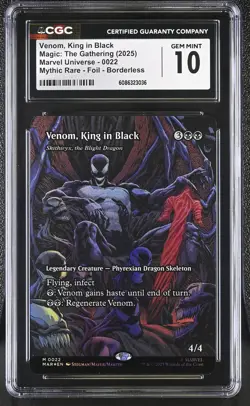 SKITHIRYX, THE BLIGHT DRAGON Marvel Venom, King in Black Foil CGC 10 MTG EDH - Image 1