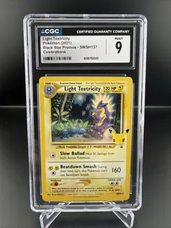 Light Toxtricity Holo Pokemon Black Star Promos SWSH137 2021 CGC 9 - Image 1
