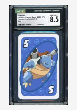 Pokemon CGC 8.5 Blastoise Blue 2021 Pokemon Pocket Uno Japanese - Image 1