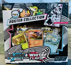 POKEMON BLACK BOLT & WHITE FLARE UNOVA POSTER COLLECTION BOX NEW FACTORY SEALED! - Image 1
