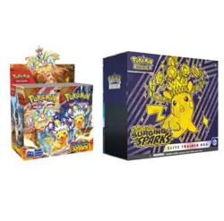 Pokemon TCG Surging Sparks ETB and Booster Display Box New Sealed Lot - Image 1