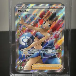 CGC 9.5 MINT + Phoebe 161/163 SWSH Battle Styles Full Art Trainer Holo Pokemon - Image 2