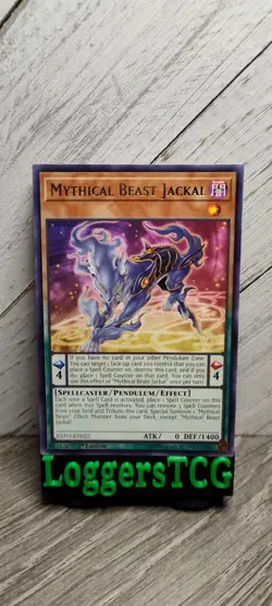 Yu-Gi-Oh! Mythical Beast Jackal / EXFO EN022 1st Edition LP - Image 1