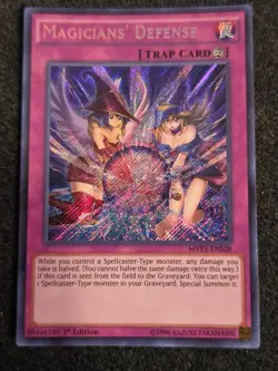 Yugioh! Magicians' Defense MVP1-ENS28 Secret Rare 1st Edition NM - Image 1