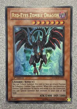 Red-Eyes Zombie Dragon SDZW-EN001 Zombie World Ultra Rare 1st Edition LP - Image 1