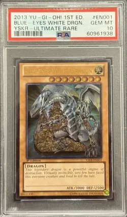 2013 PSA 10 YUGIOH YSKR 1ST ED ULTIMATE RARE BLUE EYES WHITE DRAGON 💎 - Image 1