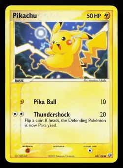 Pikachu 60/106 Common EX Emerald Pokemon Card - Image 1