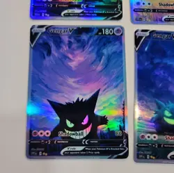 Lot of 6 Custom holo Gengar V Pokemon Trading Card sleeved & top loaded - Image 4